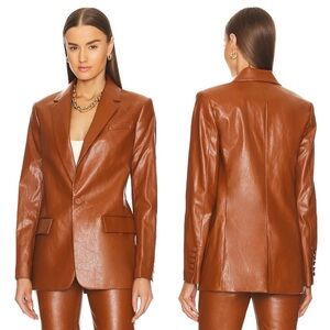 🆕 A.L.C. Dakota Vegan Leather Jacket Cognac Sz 2